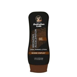 Australian Gold Dark Tanning Accelerator Lotion Bronzer Aloe Vera Vitamin E 8oz